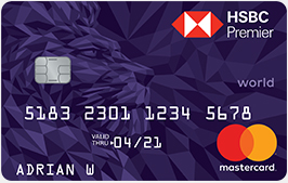 Front face of HSBC Premier MasterCard