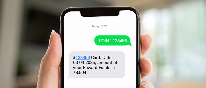 HSBC Rewards Point information via SMS